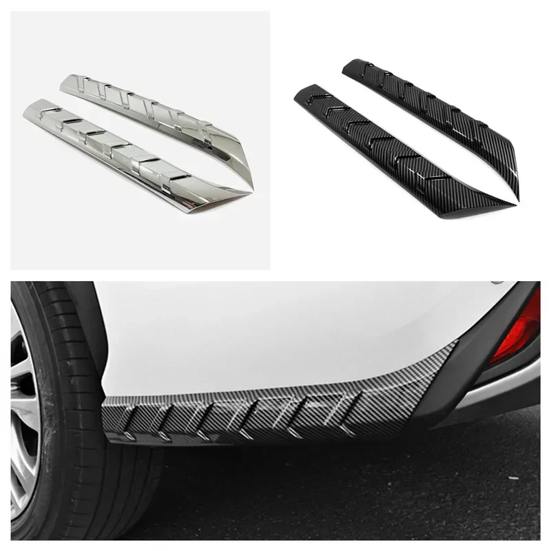 For Toyota Highlander XU70 Kluger 2020 2021 2022 23 ABS Car Rear Bumper Side Cover Molding Trim Stickers Decoration Accessories