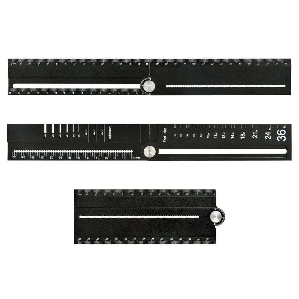 For Home Projects Approx. 165*40MM Multifunctional Ruler Advanced Material Ruler Angle Measurement Tool Aluminum Alloy Material