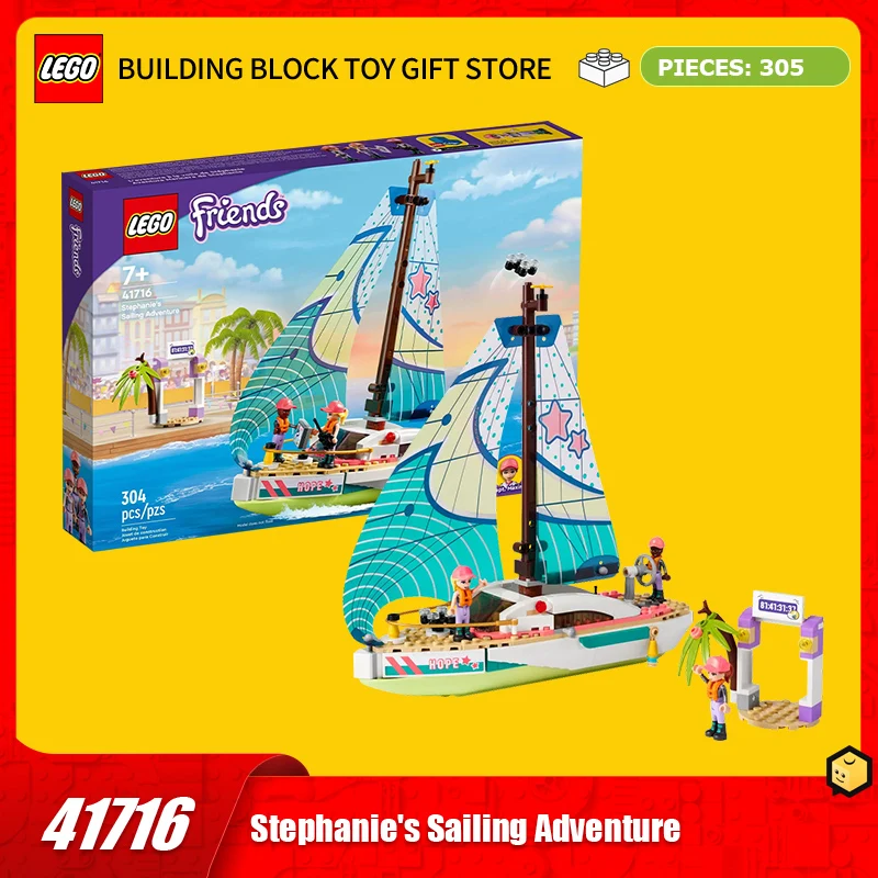 

LEGO Building Blocks Friends Series 41716 Stephanie Sail Adventure Building Blocks Игрушка Детская игрушка в подарок