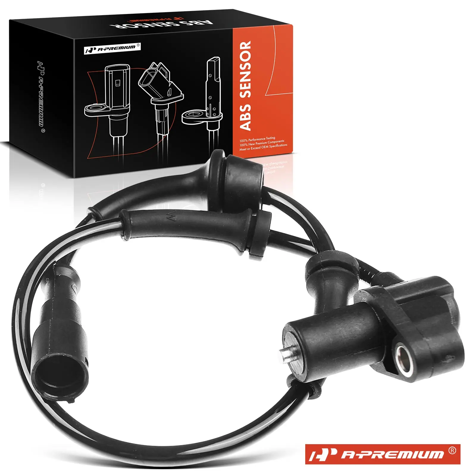 A-Premium Front Driver or Passenger Side ABS Wheel Speed Sensor for Volkswagen EuroVan 1992-1997