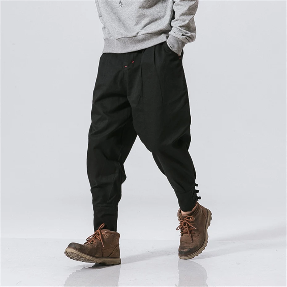 

Jogger Pants Men Sweatpants Pencil Pants Fashion Casual Elastic Waist Trousers Male Harajuku Pants Navy Black