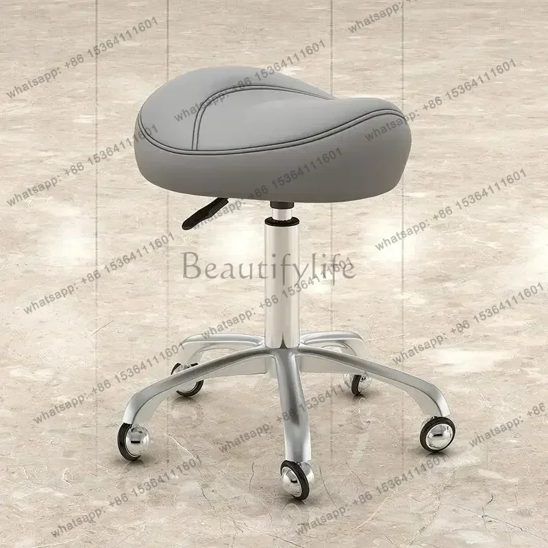 Factory Direct Sales Beauty Stool Saddle Chair Rotary Lift Chair Tattoo Artist Chair Barbershop Hairdresser Pulley Stool Salon F