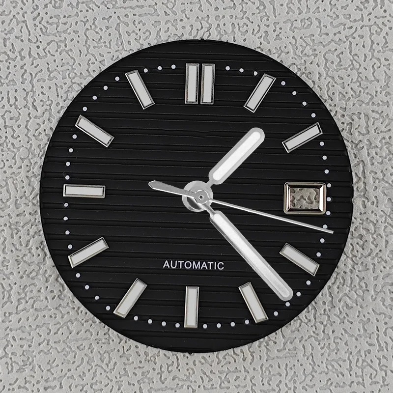 قرص ساعة 30.5 ملم مع عقارب ساعة نوتيلوس صن راي فيت NH35 NH36 وجوه حركة أوتوماتيكية