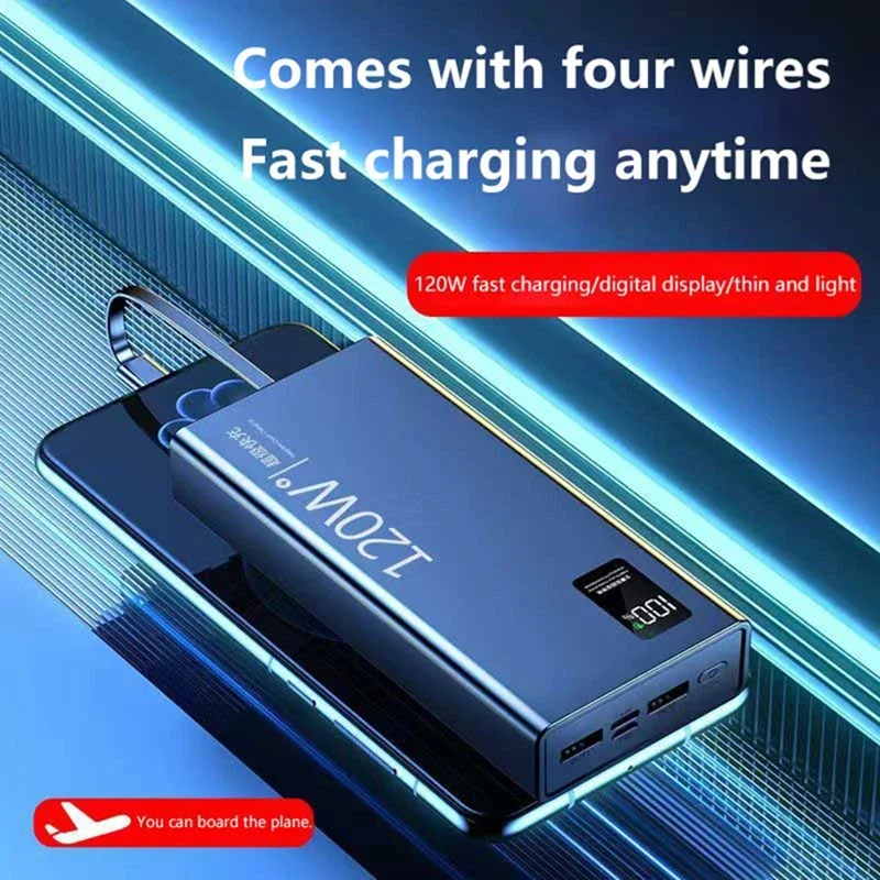 OnePlus 4-in-1 Power Bank 120W 200000mAh High Capacity with Charging Cables Fast Charging Portable External Emergency Battery