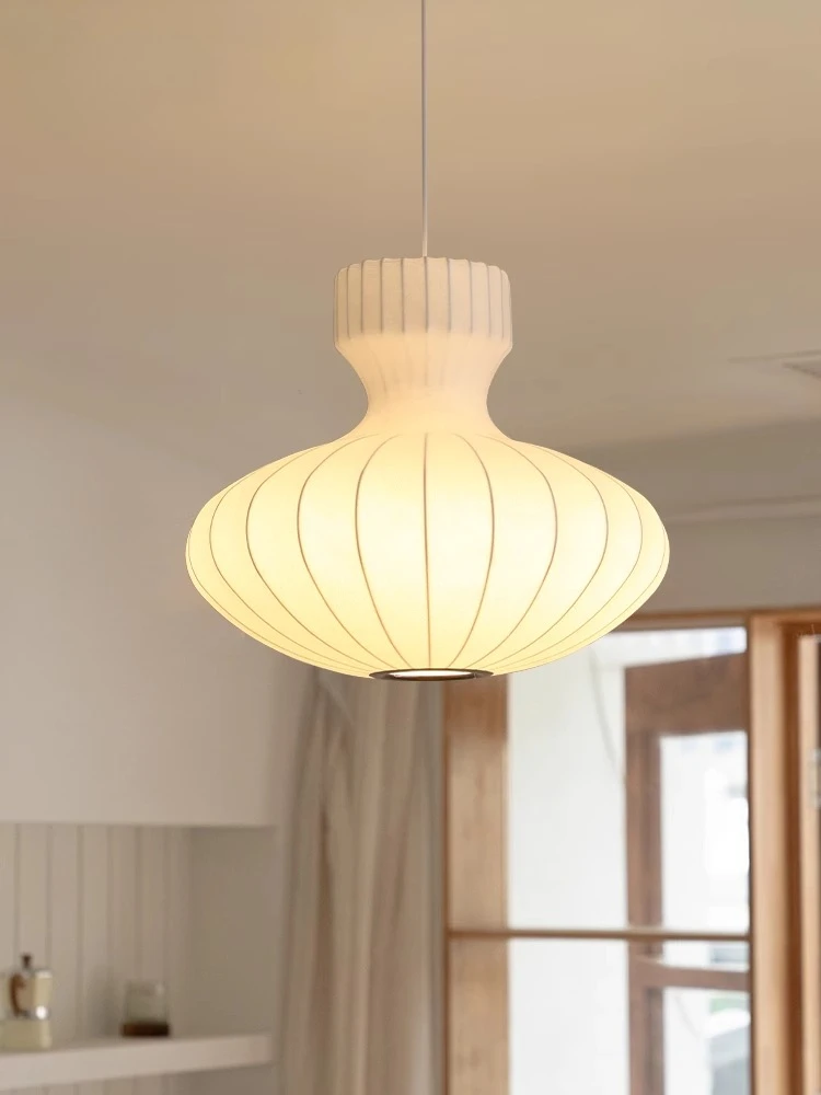 

Шелковый подвесной светильник в японском стиле дзен, гостиная, проживание в семье, столовая, чайная комната, светильники для спальни