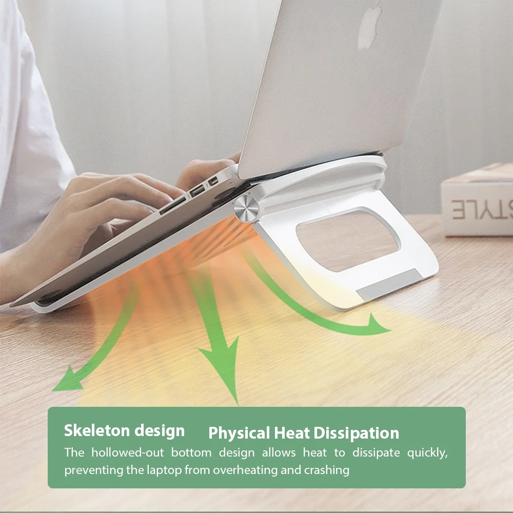 Laptop stand Adjustable Foldable Portable Notebook Bracket Support Base Compatible with 12.6 to 17 Inches For Macbook Air Pro