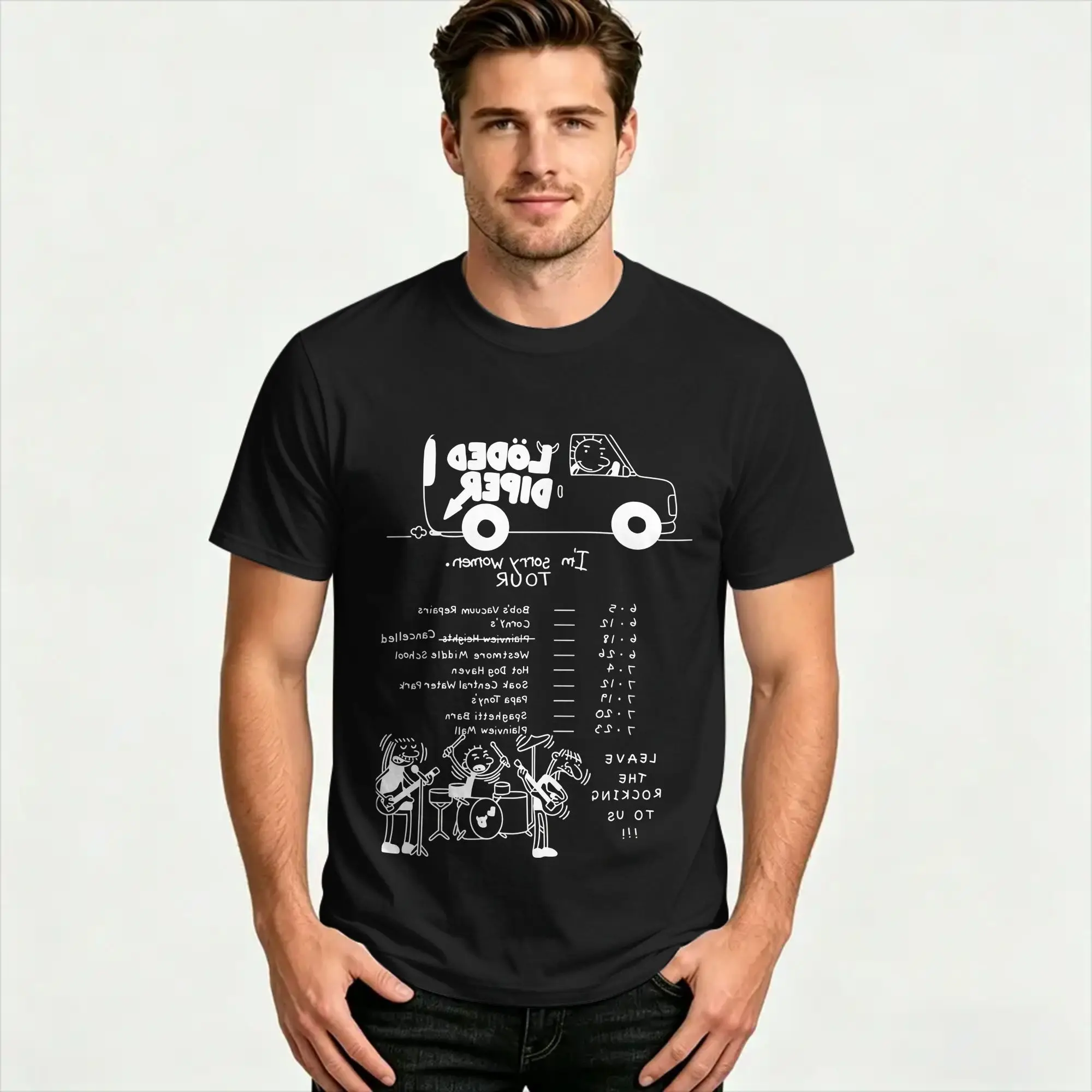 Oversized T Shirt Loded Diper World Tour Cotton T-Shirts  Leisure Tee Shirt for Male Beach Y2K Fun Casual Short Sleeve Tops