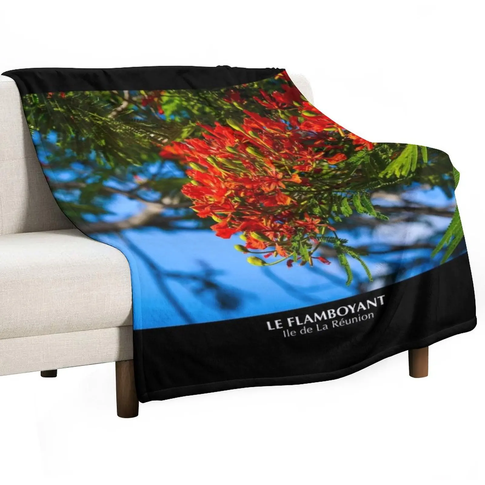 Flamboyant on Reunion Island Throw Blanket Decoratives for winter Camping Nap Blankets