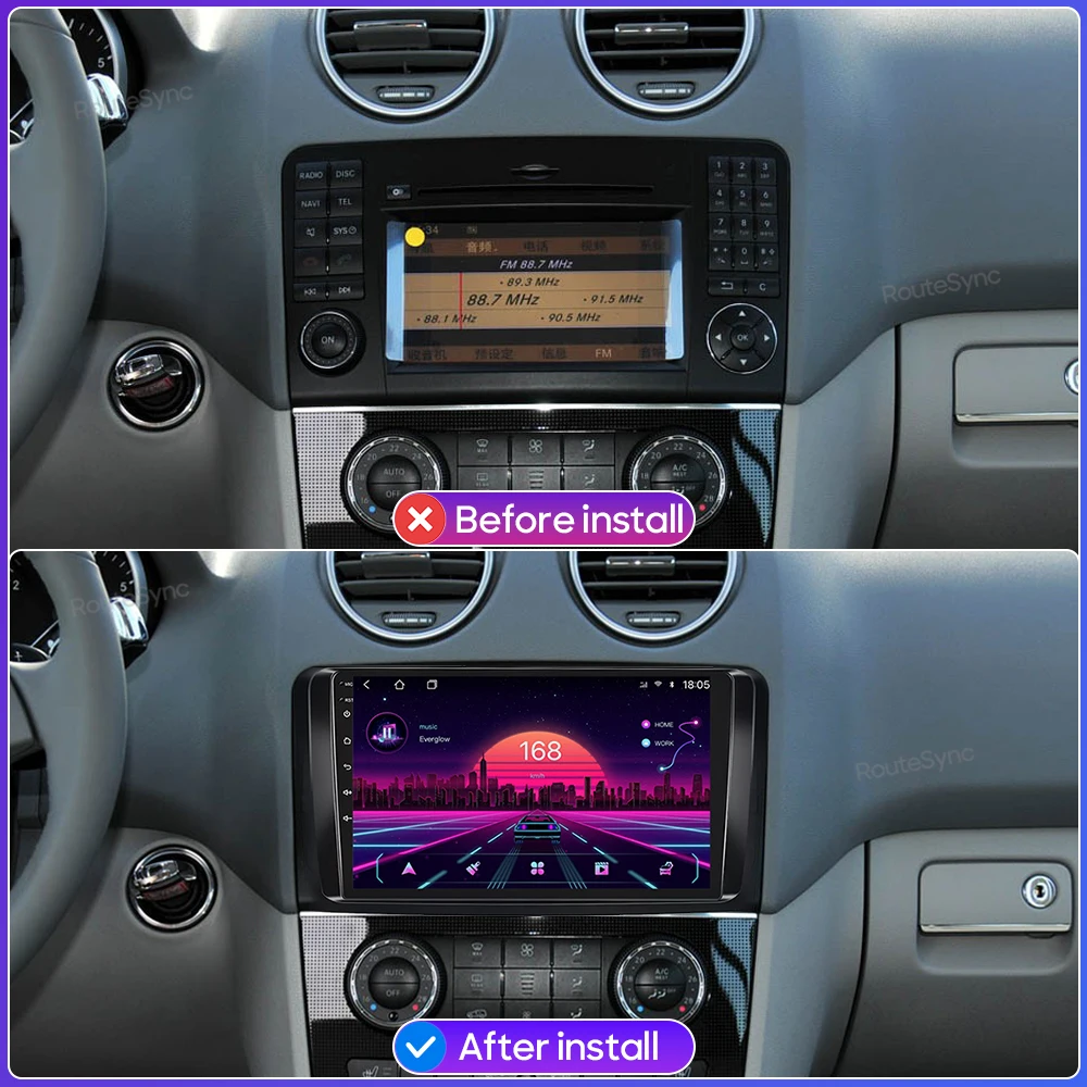 Android Auto For Mercedes Benz ML GL ML280 ML300 ML320 ML350 ML420 ML500 GL320 GL350 Car Radio Multimedia Player GPS Wifi 4G DSP
