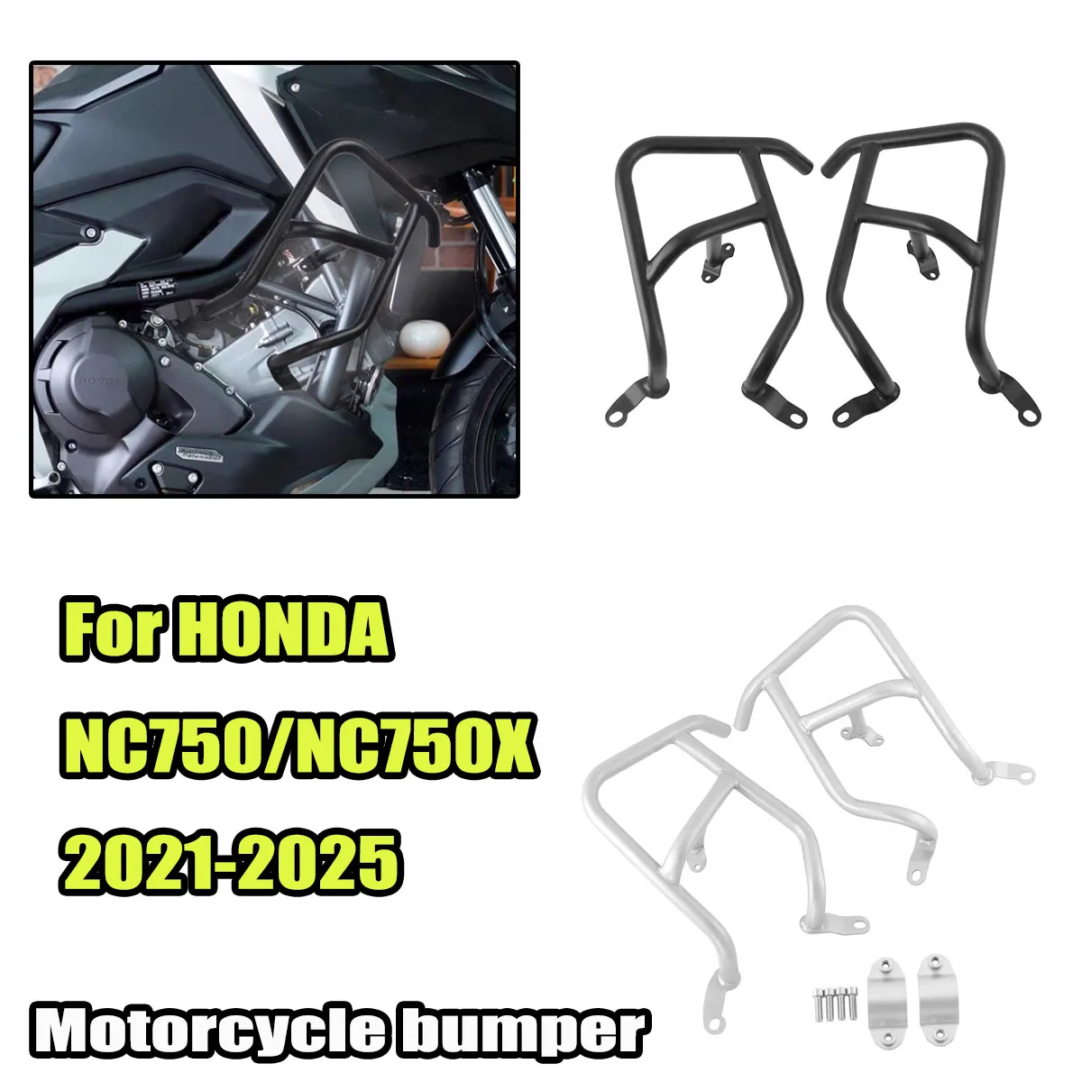 

Motorcycle engine bumper anti fall protection frame accessories body protection frame Fit For HONDA NC750 NC750X 2021-2025