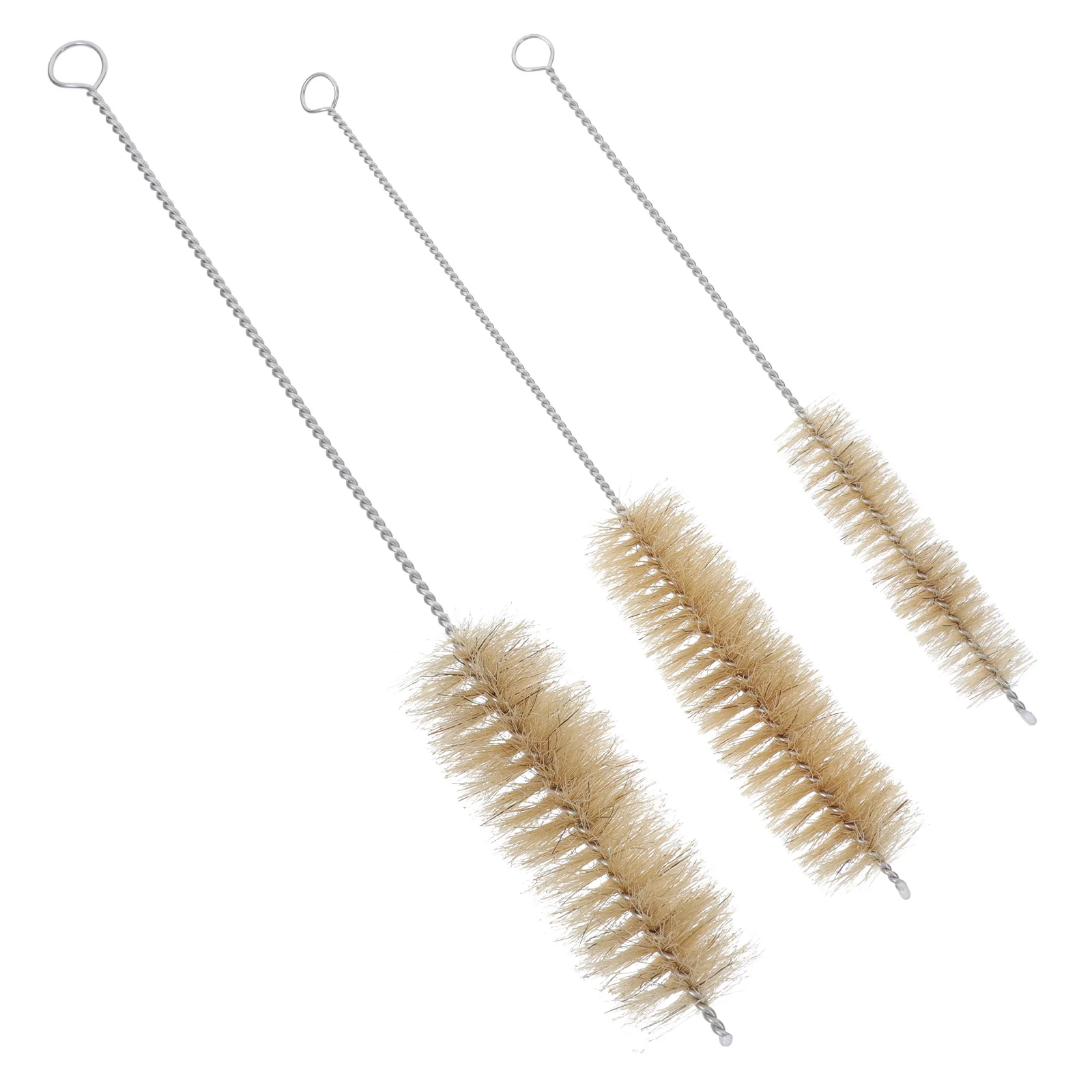 3 Pcs Laboratory Cleaning Brush Long Bottle Brushes for Narrow Cup Pipes Tube Flask Elbow