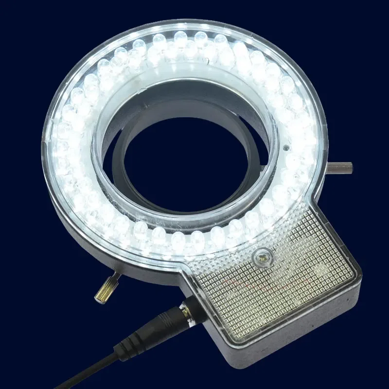 

Optical 72 White LED Light Source Industrial Microscope Ring Light Lamp Illuminating with Adapter 110V-220V 4 Sections Control