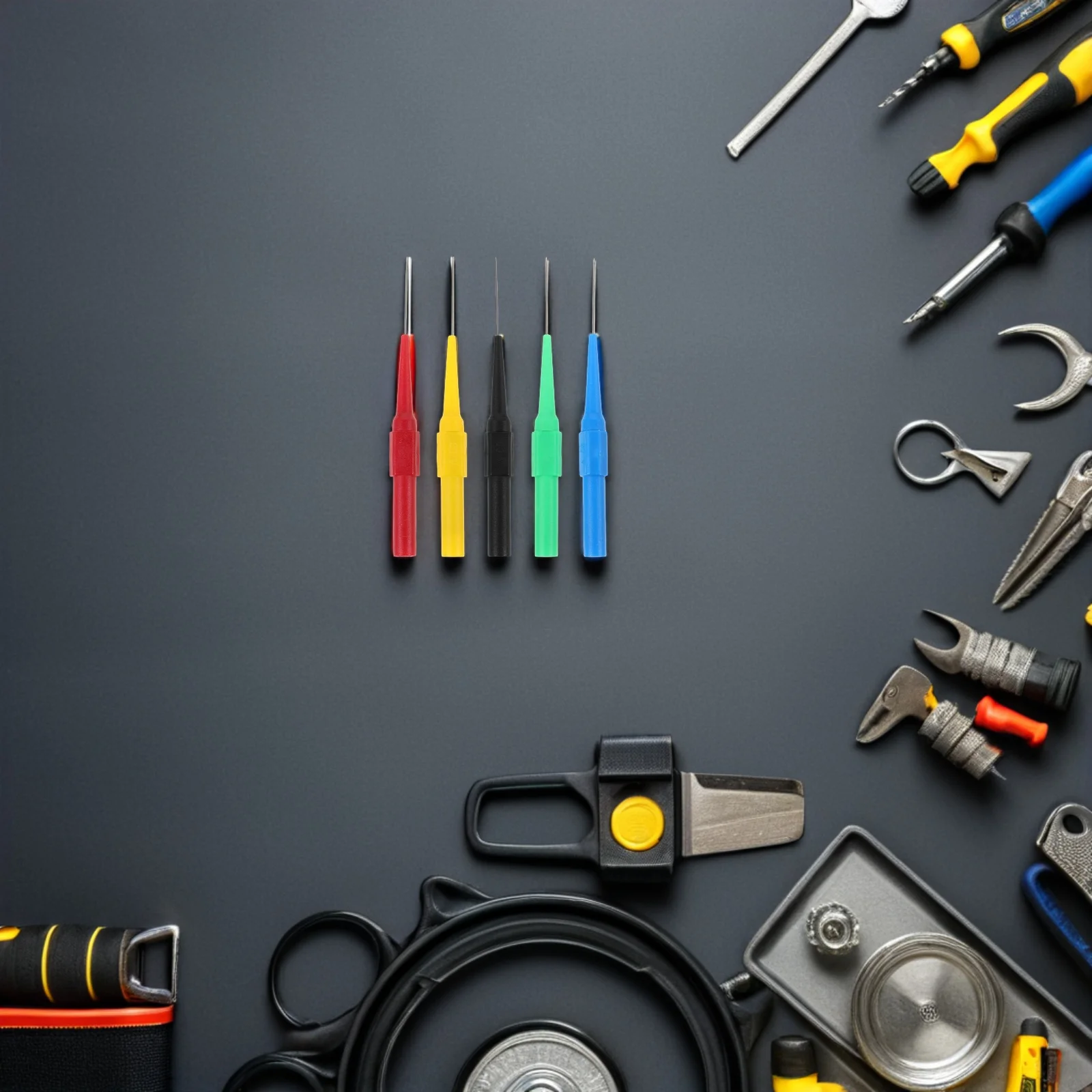 25 قطعة مجسات السيارات المتعددة 0.7 مللي متر غير المدمرة سلك ثقب اختبار التحقيق لإصلاح السيارات ارتفاع درجة الحرارة مرنة #6