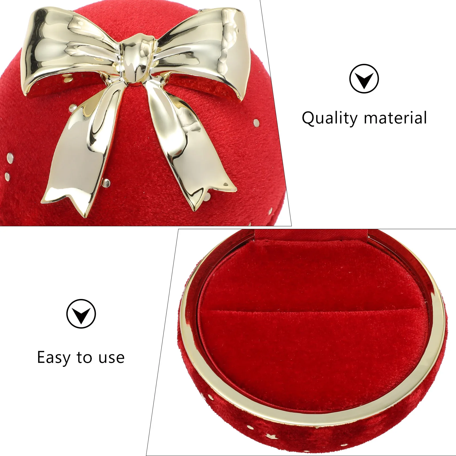 

Wedding Jewel Box Proposal Engagement Ring Container Jewelry Case Corduroy Lining Small Lightweight Earring Studs Storage Groom