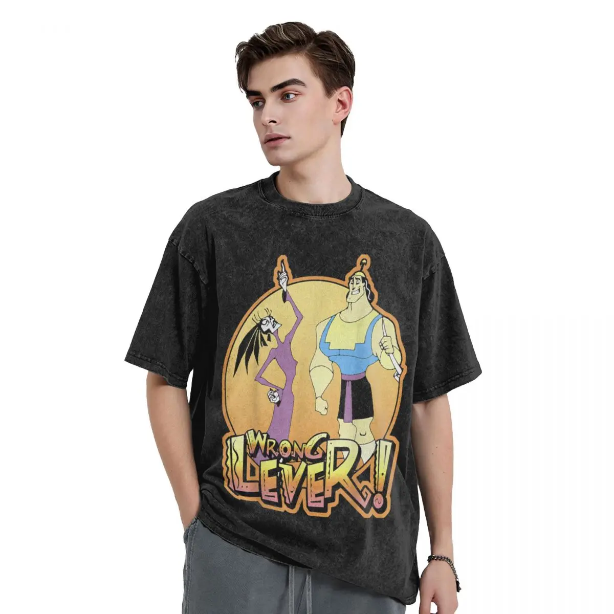 E.New Groove Kronk And Esma Wrong Lever T-Shirt custom t shirt aesthetic clothes mens clothing