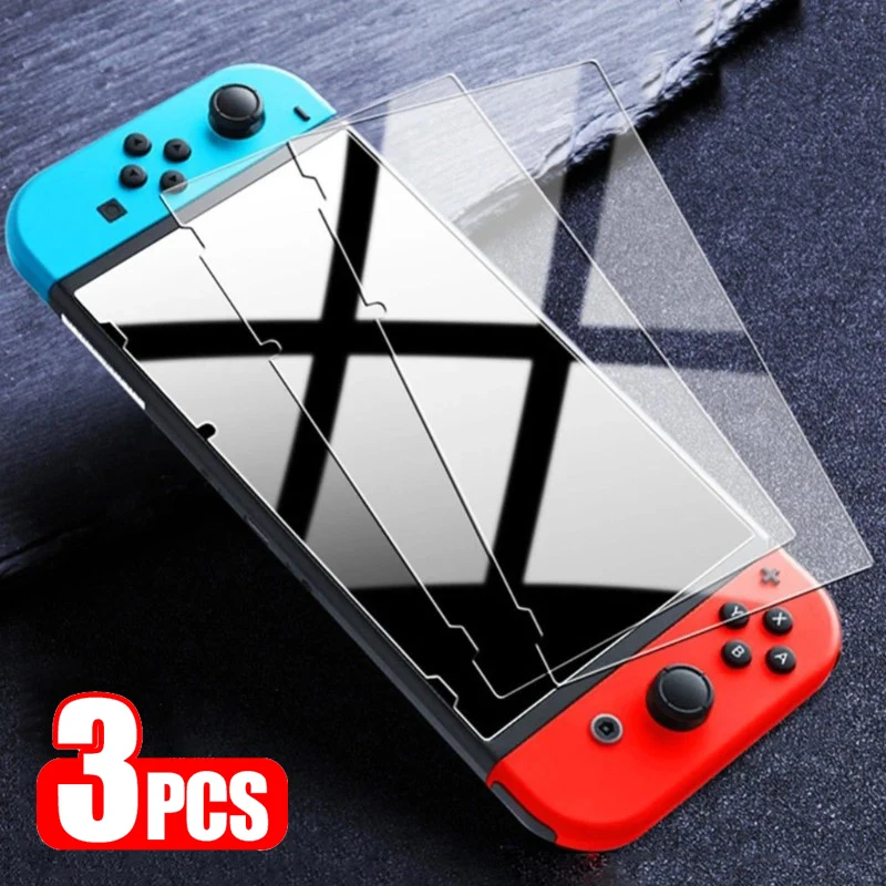 Clear Tempered Glass for Nintendo Switch Lite Screen Protector Compatible Nintendo Switch NS/OLED Transparent 9H Protective Film