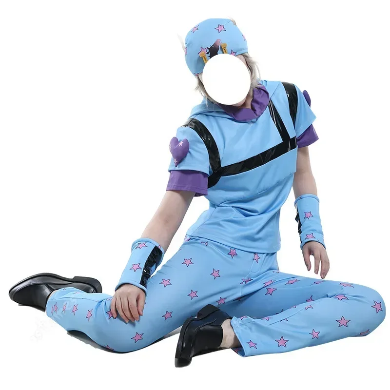 

JoJo's Bizarre Adventure Steel Ball Run Jonathan Johnny Joestar Cosplay Costume Anime Game Suit Halloween Party Role Play Outfit