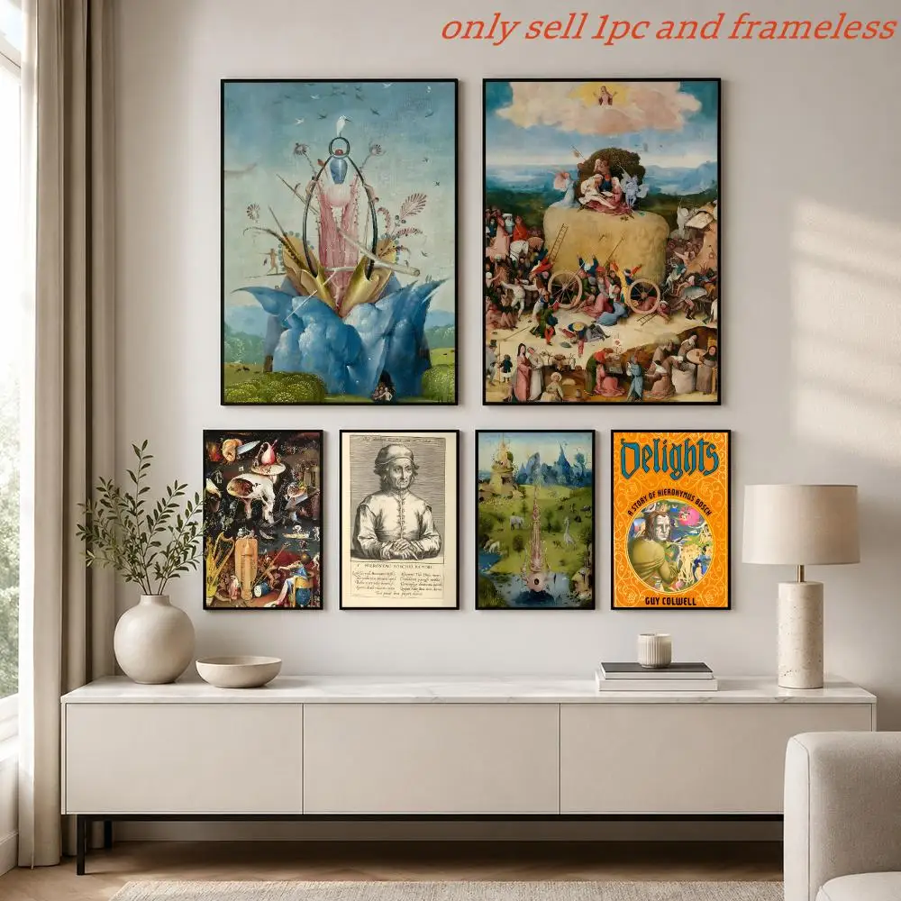 Surrealism Art Of H-Hieronymus Bosch Poster Posters Sticky HD Quality Poster Wall Art Painting Study Wall De
