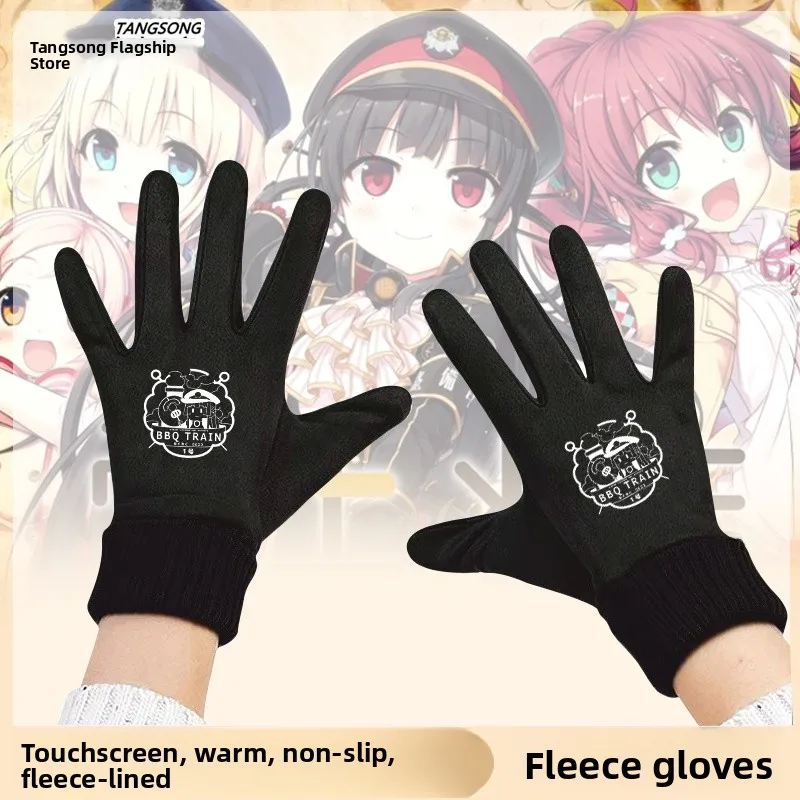 

Warm Fleece Lined Cycling Gloves Men's Driving Style Winter Thermal Gloves Unisex Touchscreen Compatible Brand