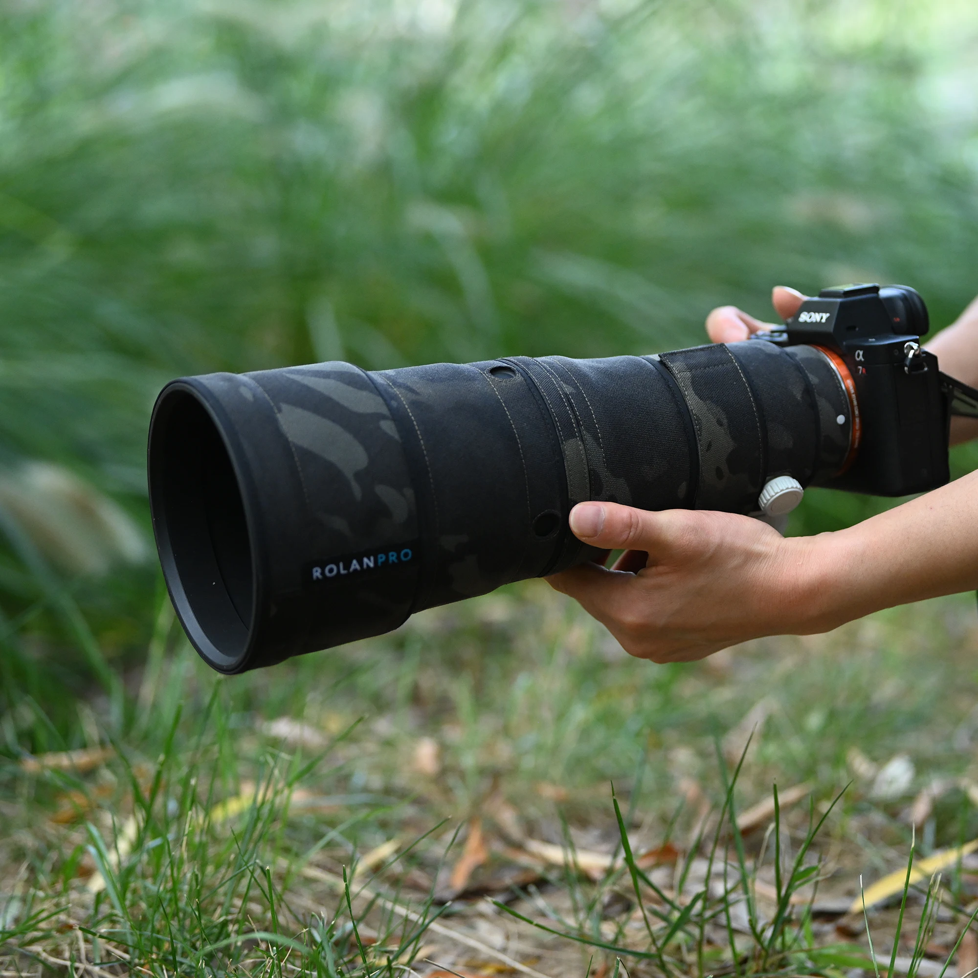 ROLANPRO Wasserdichter Objektivschutz für Sony FE 600mm F6.3 GM OSS Camo Regenschutz Schutzhülle SEL600F63GM Etui 600F6.3GM Stoff – Detail 11