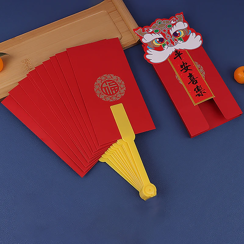 新しい年の赤い封筒,ファンの形,hongbao,春のフェスティバル,ラッキーなお金のポケット,ギフト,最高のwish,2024