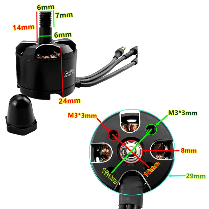 XAERO 2312 KV800 Bürstenloser Motor für X360 30A 40A ESC 9443 Propeller Multi-Rotor – Detail 15
