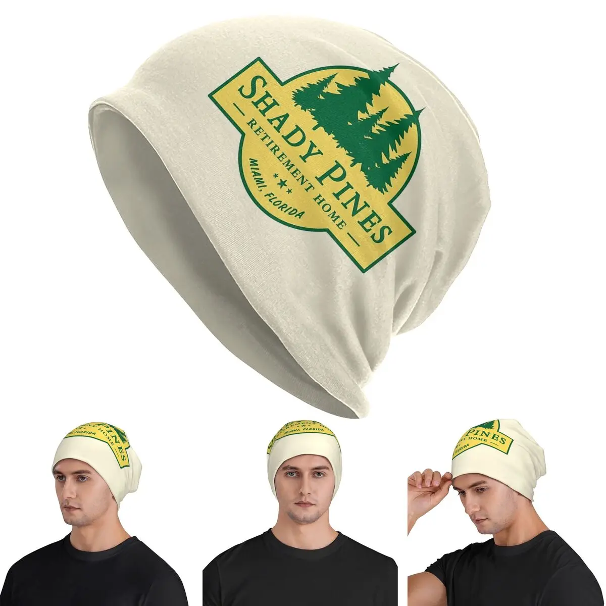 

Shady Pines Retirement Home The Golden Girls Skullies Шапки Шапки Теплые осенне-зимние уличные шапки Вязаные шапки для мужчин и женщин