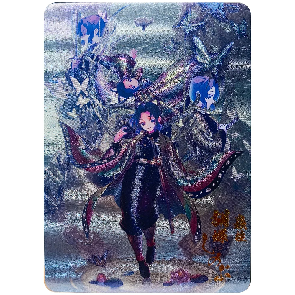 Tarjeta coleccionable con purpurina Premium ACG, historia de la diosa de Anime, regalo de cumpleaños y Navidad, Emilia Angewomon Kamado Nezuko Rem