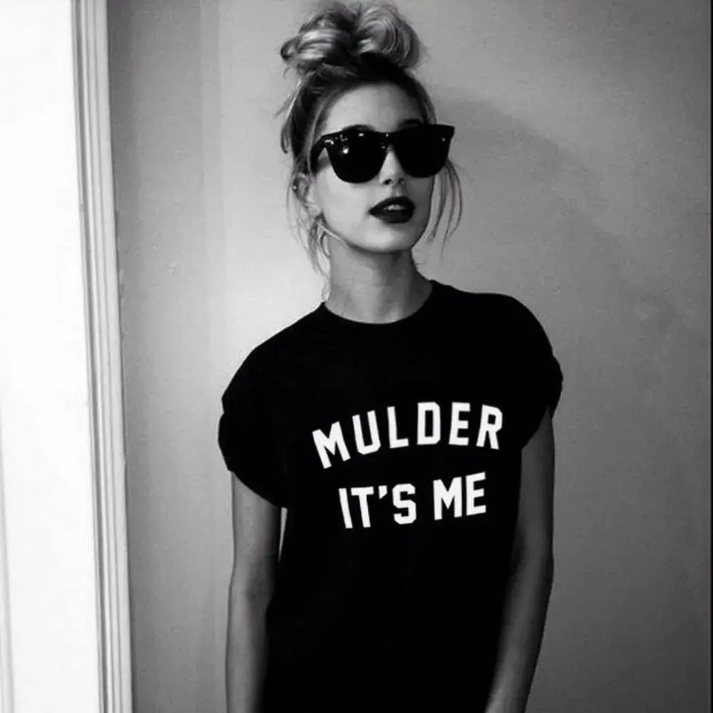 2019 Mulder It's Me T-Shirts Funny Slogan Shirt The X-Files Inspired Humor Shirt Women Tumblr Tshirt