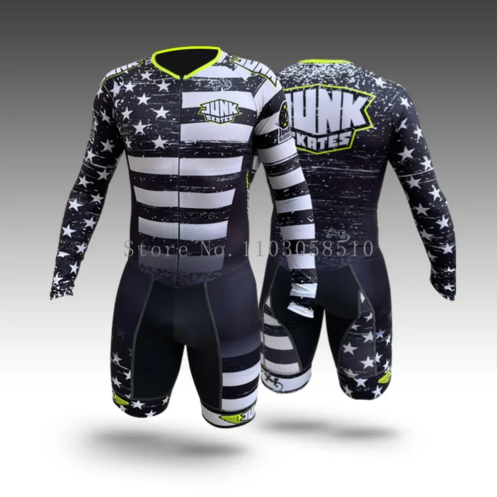 Junk Sport Inline Speed Skates Clothing Skating Race Speedsuit Men's Long Sleeve Tri Suit 인라인 스피드 스케이트 Ciclismo Comfortable Sets