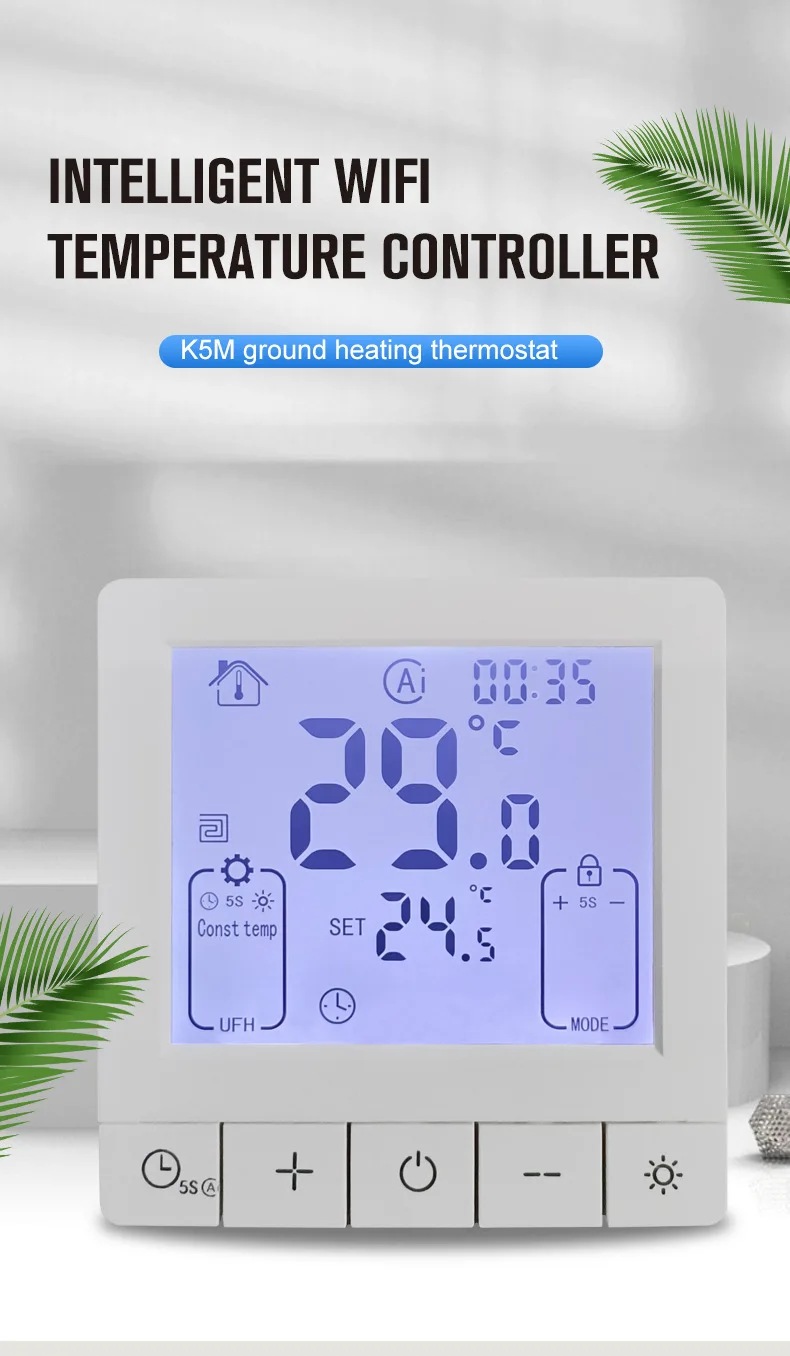 AC95 ~ 240V Smart Tuya WiFi Elektrischer 30A Fußbodenheizungsthermostat Temperaturregler mit externer Sensorsonde – Detail 1