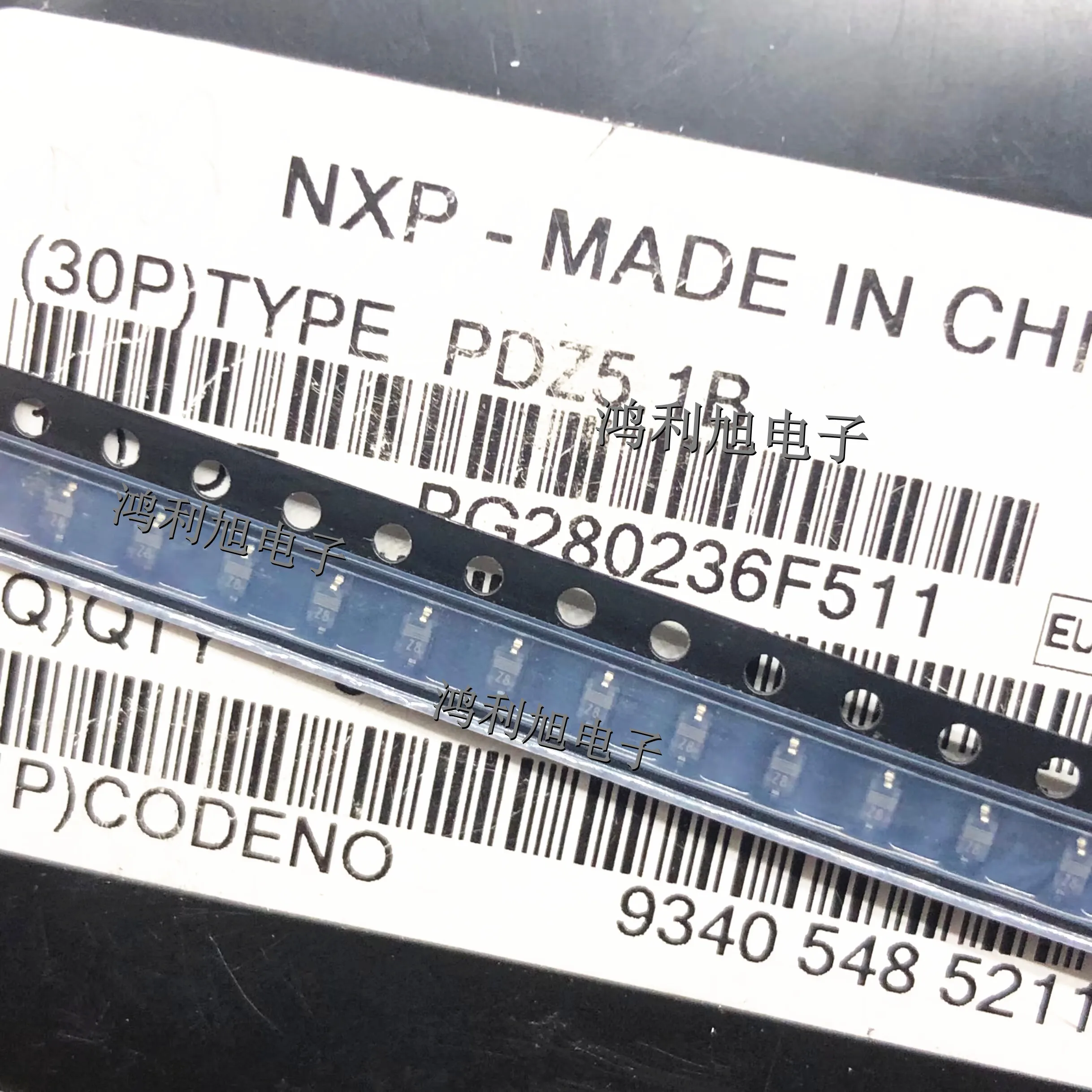 Imagem -03 - Único Diodo Zener com Temperatura de Funcionamento do Pin 50 Peças Lote Sod3232 Marcação Pdz5.1b z8 5.08v 400mw Pin65 C-+ 150