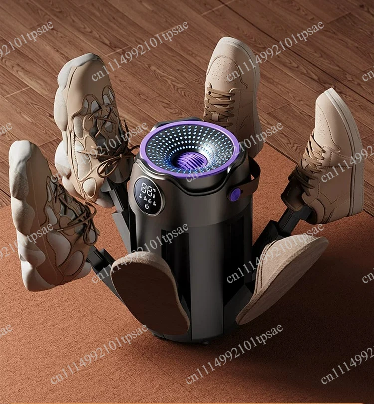 6-Arm Boot & Glove Dryer–Forced Air Boot Dryer with Heat Blower & Timer.Foldable Shoes Dryer, Deodorizing Sterilizing Shoe Dryer