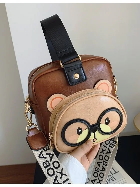 Birthday Gift for 0 2 4 6 8 Years Old Girls High School Middle School Adults Casual Simple Sle PU Leather Square Bag