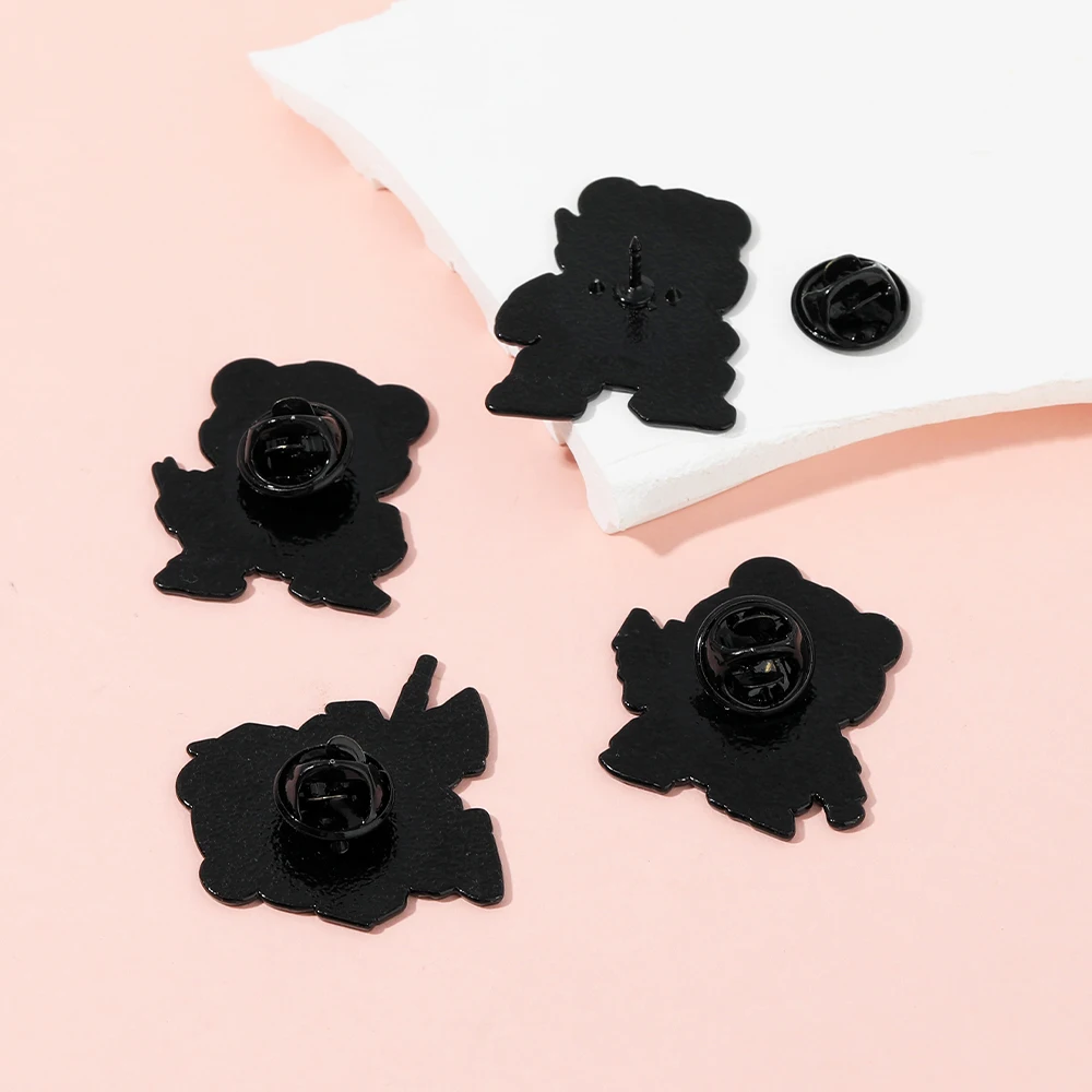 4 Styles Funny Mech Panda Warrior Design Enamel Brooches Cute Armored Animals Soldier Shaped Pins Freeshipping
