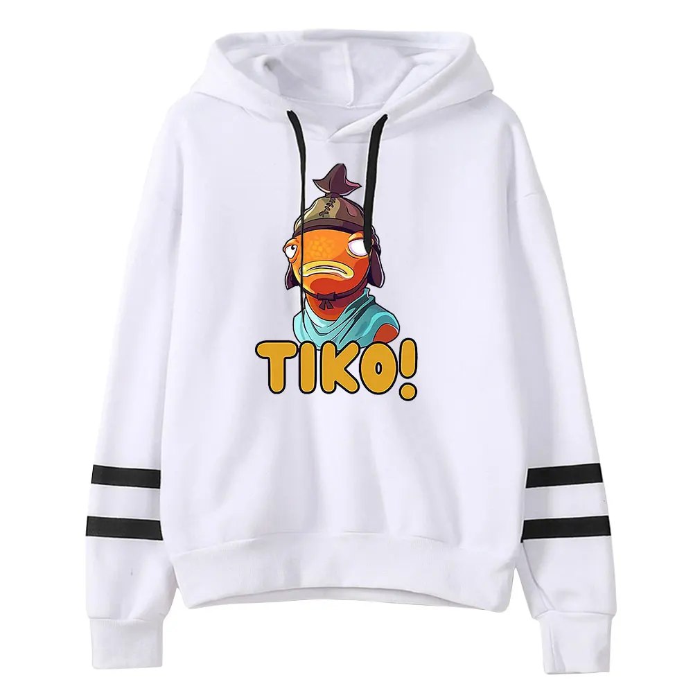 Tiko fishstick เสื้อกันหนาวมีฮู้ดแบบสวมหัวมีฮู้ดแฟชั่นเสื้อกันหนาวแบบสวมหัวโลโก้ merch