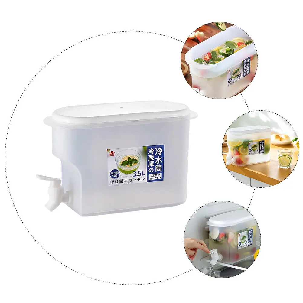 

1Pcs Cold Water Kettle High Quality PP Large Capacity Fridge Beverage Dispenser Water Bottle for Kitchen Juice Tea