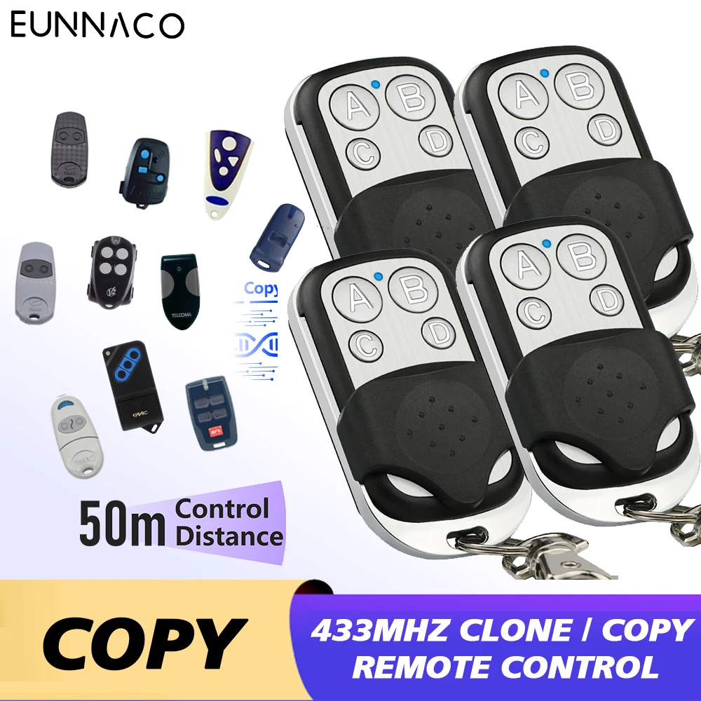 

433MHz Cloning Duplicator Key Fob Distance Remote Control 433.92mhz Clone Fixed Learning Rolling Code copy For Gate Garage Door