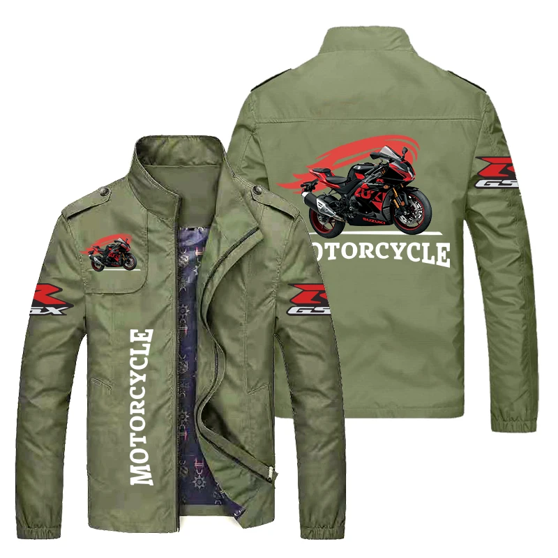 Hot Selling 2024 Autumn and Winter New Men's Jacket Fashion Motorcycle B Logo Printed Jacket Street Custom Sports Discount