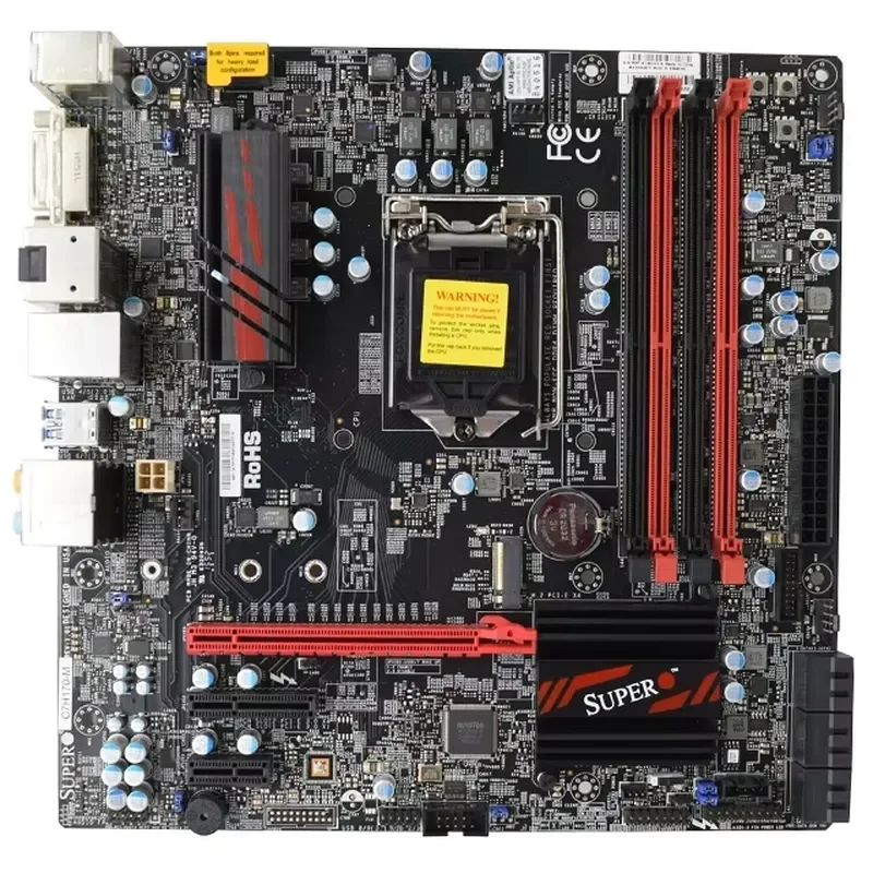 for Sup Ermicro C7H170-M Intel H170 Motherboard DDR4 SATA3 M ATX HDMI DP Support Radmi Note 9 Pro 512GB New with Box