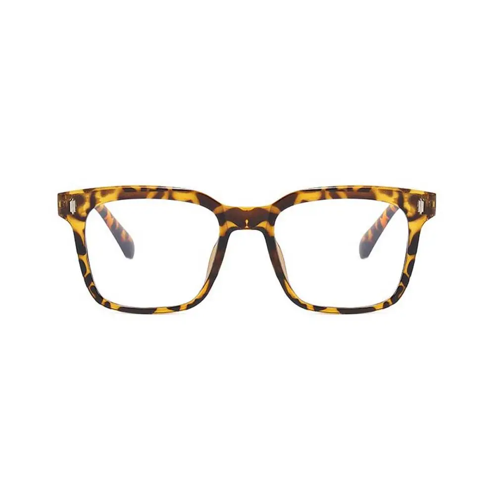 Gradient Black Gradient Frame Square Leopard Print Women Eyeglasses Fake Glasses Black Frame Eyeglasses Korean Computer Eyewear