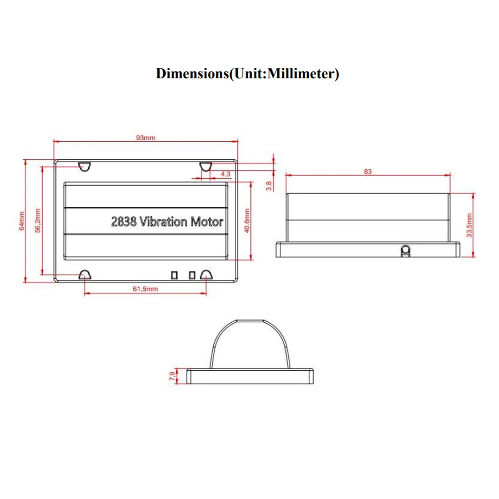 DC12/24V Vibrating Motor 4300RPM Massage Device Mattress for Sofa Motor Car Truck Fatigue Driving Warning System Vibration Motor
