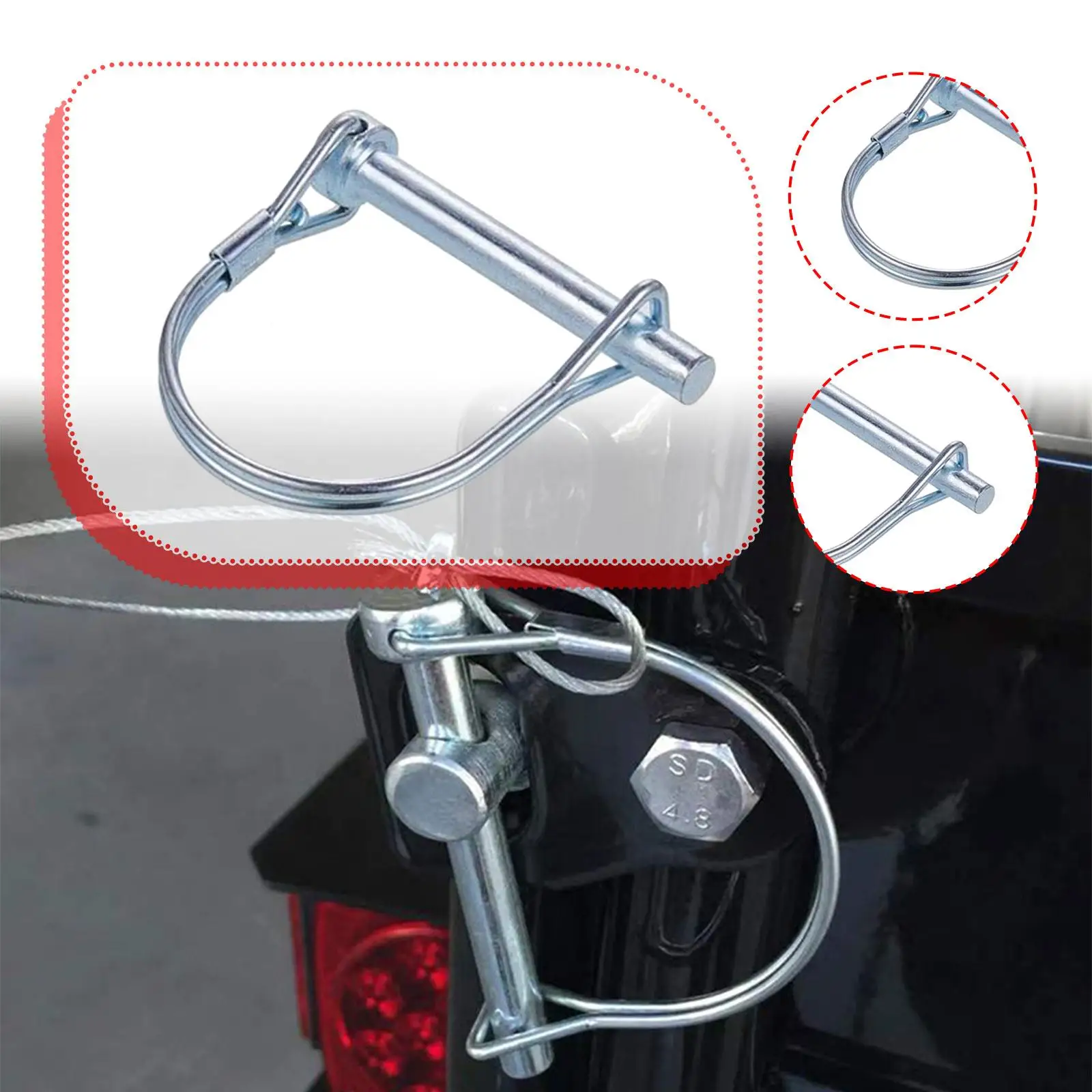 Pto Shaft Locking Pin Round Durability Accessories Versatile Quick Release for Truck Garden Farming Lawn Mower Hitches