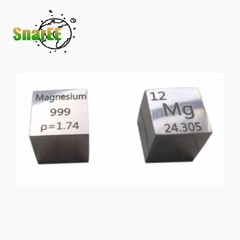 5PCS Magnesium Cube Mg  Chemical Element Periodic Phenotype Cube  Collection Holiday Gifts