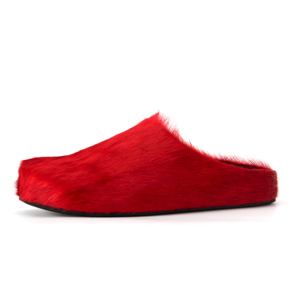 

XOBZJH Shoes Slippers Outside Mules None Summer Flat With Fur Women's Slippers Traffic Women 2024 Low Price