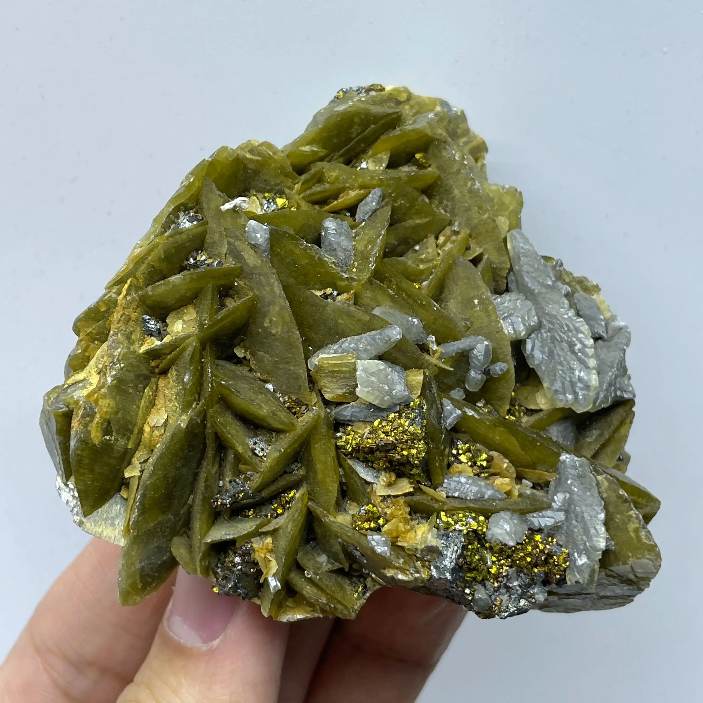 Natural Raw Stone Siderite With Pyrite Chalcopyrite Symbiotic Quartz Crystal Mineral Specimen Rock Rough Healing Gift