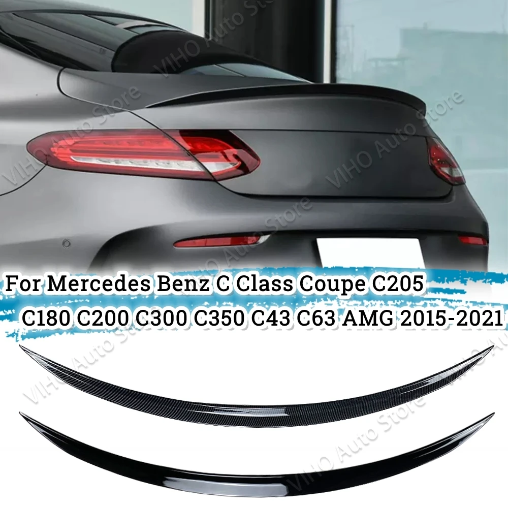 Car Rear Trunk Spoiler For Mercedes Benz C Class Coupe W205 C205 2 Door 2015-2021 C180 C200 C300 C350 C43 C63 Roof Spoiler Wing