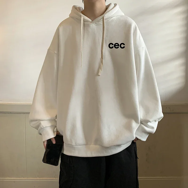 Men's Oversized Hoodie Off White 5XL Letter Print Hoodies with Hat Over size for Men Man Hoody Casual Wear Male Sweatshirt