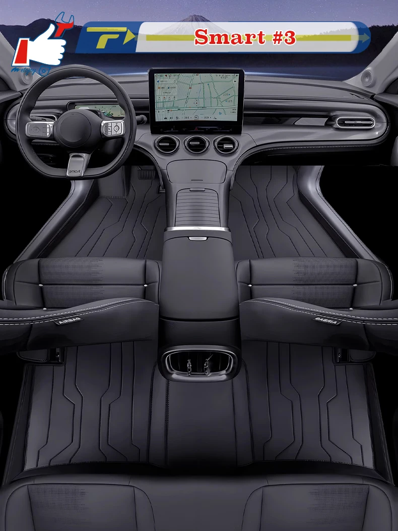 

Left-hand Drive Car Floor Mat For Smart #3 2024 Full-Surround Foot Mat Mat Floor Liner Floor Carpet Water-proof Mat