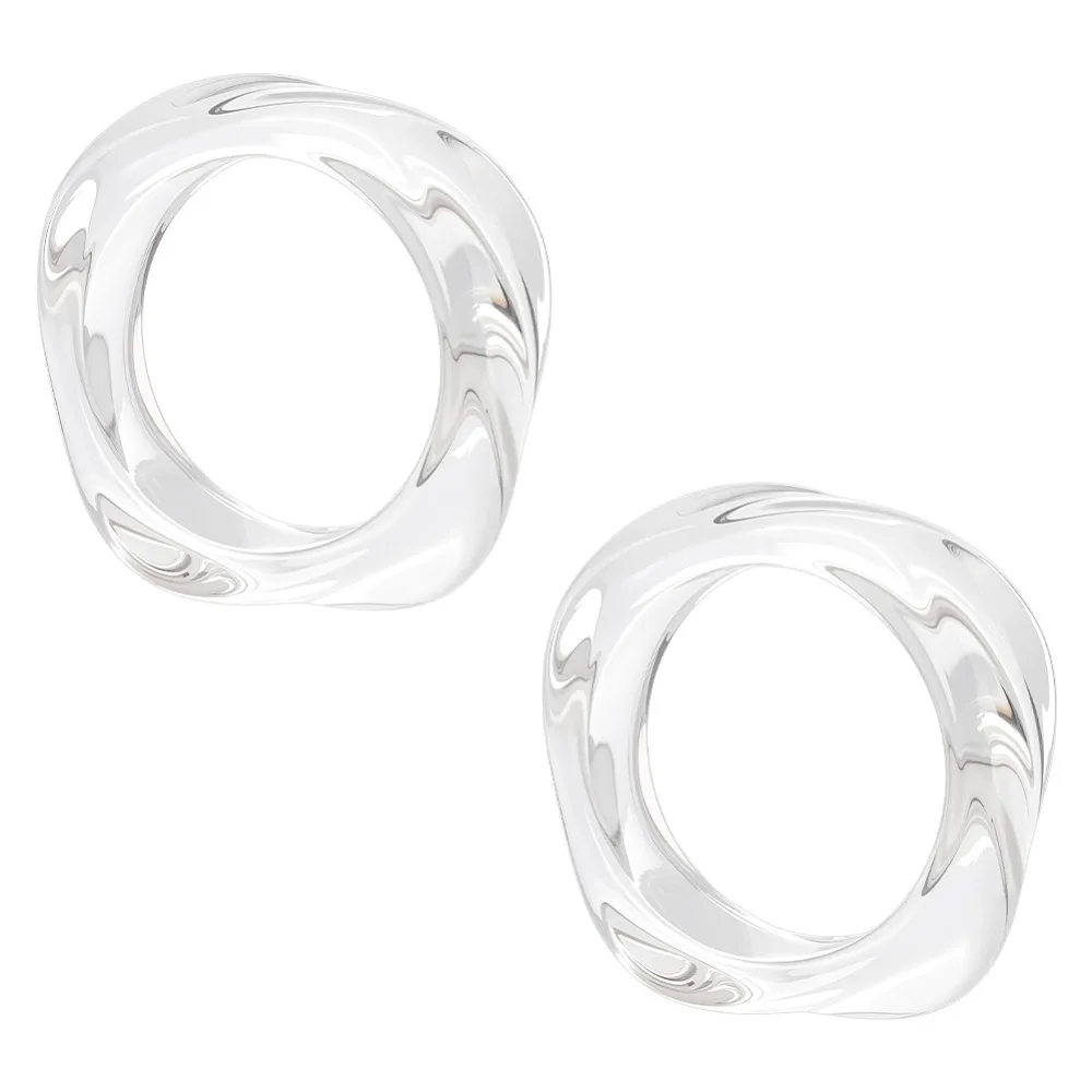 

2Pcs Acrylic Bangles for Women Ring Clear Inner Diameter: 2-3/8 inch(6.1cm)